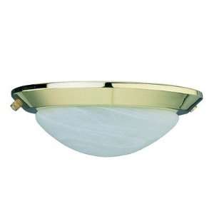  Two Light Low Profile Ceiling Fan Light Kit in Polished Brass 