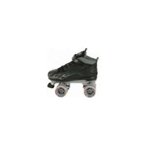Rock skates Ghost Flame Swirl Quad Speed Roller Skates   black boot 