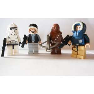  Lego Han Solo, Chewbacca, Rebel & Clone Trooper Set of 4 
