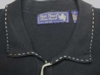 NAT NAST LUXURY Black Short Sleeve Polo Shirt XL  