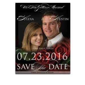    200 Save the Date Cards   Red Red Wine Roses
