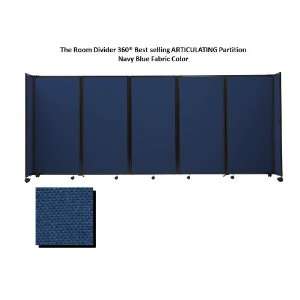  Room Divider 360 Portable Partition, Navy Blue Fabric   4 