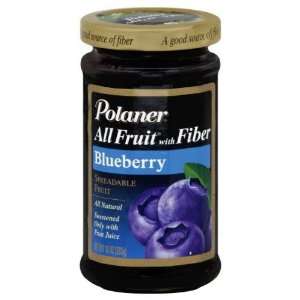 Polaner 100% All Natural Blueberry Fruit Spread 10 oz (Pack of 12 