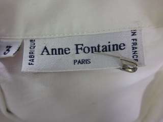 ANNE FONTAINE White Button Up Blouse Top Shirt Sz 3  