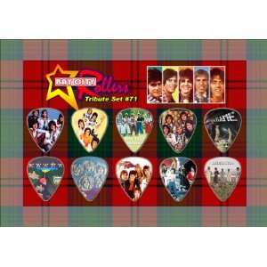 Bay City Rollers Guitar Pick Display   Premium Celluloid Tribute Set 