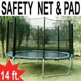 15 FT Feet Trampoline Enclosure Net Vinyl Safety Pad Safe Netting 
