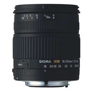  Sigma Zoom Wide Angle Telephoto 18 125mm f/3.5 5.6 DC Autofocus 