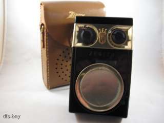 Early Vintage Zenith Royal 500 hand wired Transistor Radio w/Case