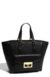 NEW MARC JACOBS Bianca Hayley BLACK LEATHER Tote Turnlock Laptop Bag 