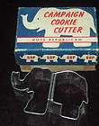 1956 Elephant Republican Campaign Cookie Cutter IKE