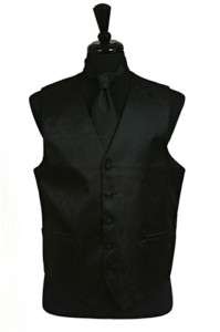 Mens Paisley Design Tuxedo Vest Necktie Black Small  