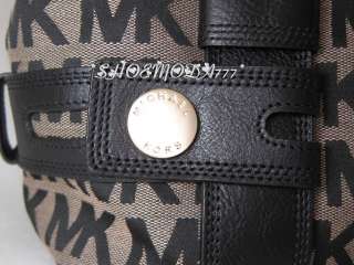 348 MICHAEL KORS Harness Large Shoulder Bag Purse Tote Logo Jacquard 