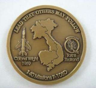Vintage Korean & Vietnam War Challenge Coin Lt. Col. Wright 100 & 140 