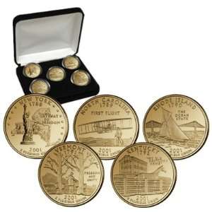  2001 24K Gold Plated State Quarters Toys & Games