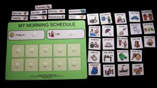 School Morning Daily Schedule~32 PECS/Autism/Routine~  