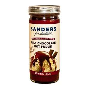 Sanders Original Dessert Topping Milk Chocolate Hot Fudge 10 Oz (Pack 