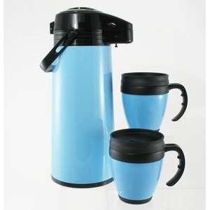  Thermal pot pump with mugs baby blue