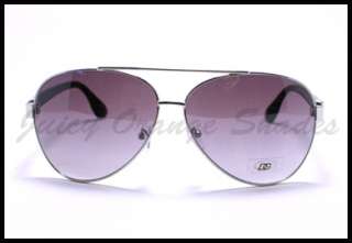 DG Fashion ROUND AVIATOR Sunglasses ZEBRA PRINT SILVER w/ BLACK  