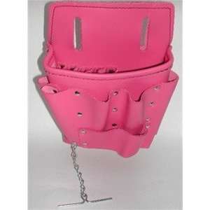   Smooth Premium Leather Pink Electricians Tool Pouch