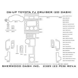  Wood Dash Kit for Toyota FJ Cruiser 2006 up: Automotive