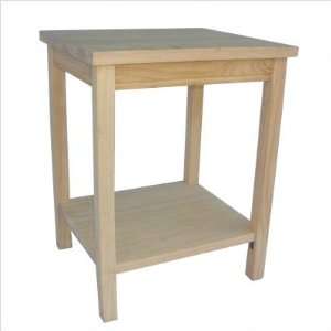 Bundle 90 Unfinished Square Solid Wood Accent Table:  Home 