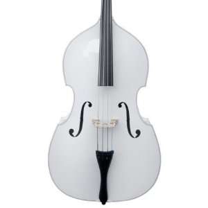  Cecilio CDB W Size 3/4 White Upright Double Bass w 
