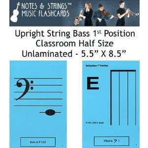  Notes & Strings Upright String Bass 1st Position 5.5X8.5 