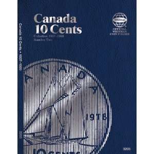  Whitman Coin Folder Album   Canadian 10 Cents 1937 1989 