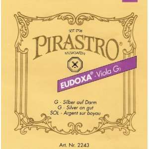  Pirastro Eudoxa Viola Strings C, Silv/Gut, 21 1/4 Gauge 15 