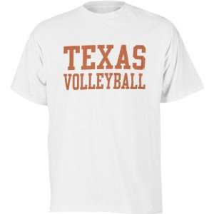 Texas Longhorns Youth White Volleyball T Shirt:  Sports 