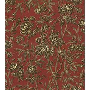  Home Decor Fabrics Waverly Tea Rose Toile Crimson/Espresso 