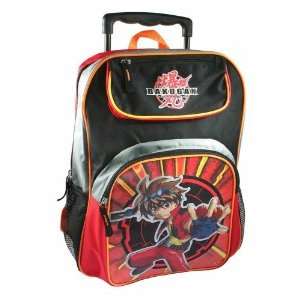   Backpack   Bakugan Full size Wheeled Backpack ( Red ): Toys & Games