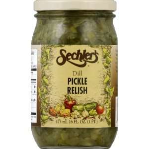 Sechlers Dill Pickle Relish 16.0 OZ (pack of 6)  Grocery 