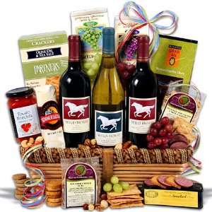  Wild Horse Trio   Wine Gift Basket Grocery & Gourmet Food