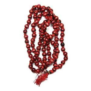  Red Sandal Wood, 26 Bead Necklace, Prayer Rosary 